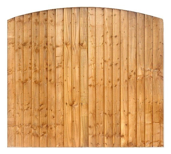 BOW TOP FEATHER EDGE VERTICAL FENCE PANELS