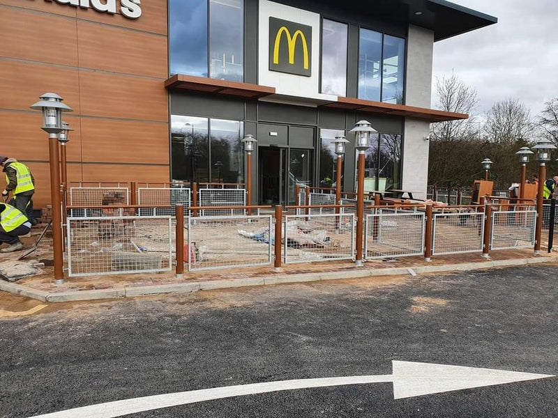 Pedestrian Guard Railings Supplied and Fitted at McDonalds in Stafford!