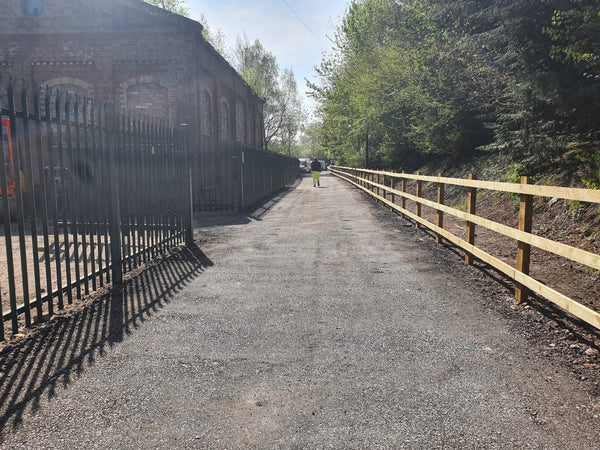 Post and Rail & Palisade Fencing Erected in Hodnet for the Environment Agency