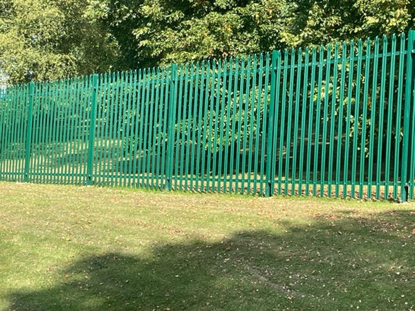 2.4m High Green Triple Pointed Palisade Supplied & Installed for Leek High School