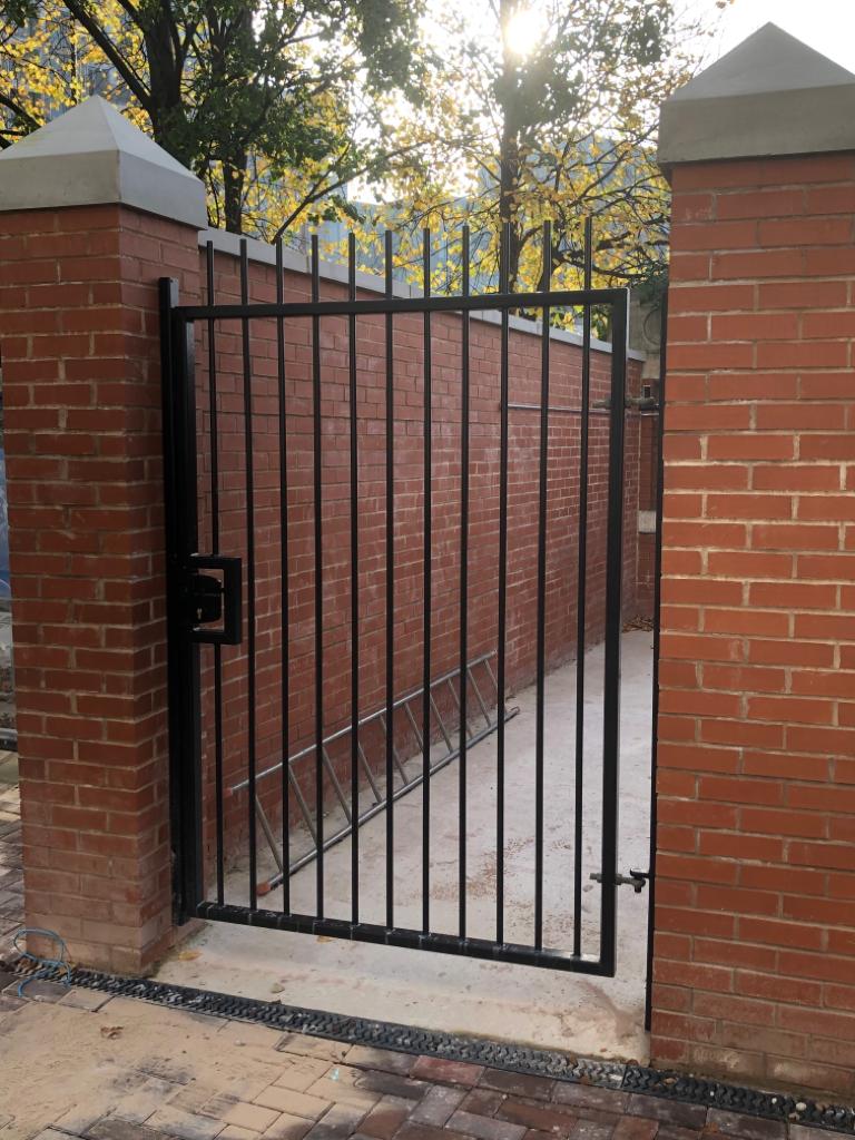 Bespoke Steel Railing Gate at Furness Wuays in Salford | Trentham Fencing